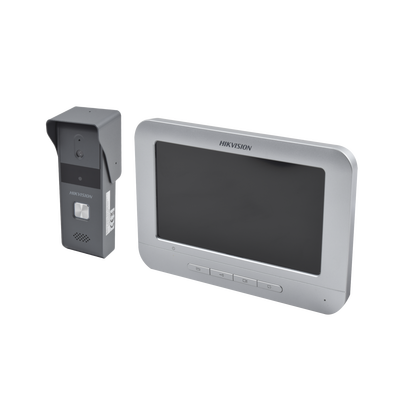 Kit de Videoportero Analógico con Pantalla LCD a Color de 7"   Frente de Calle para Exterior IP65   Salida de Relevador