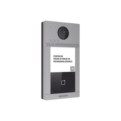 Videoportero IP 2 Megapixel   Llamada y Apertura Remota desde App Hik-Connect   PoE   Exterior IP65 + Antivandalico IK08   1 Departamento   Apertura con Tarjeta   Soporta 2 Puertas y hasta 6 Monitores