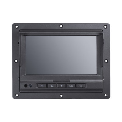 Monitor y Botones de 7" LCD   Compatible con DVR Móvil HIKVISION   Conector Tipo Aviación