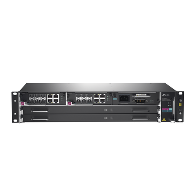 DeltaStream - OLT Módular GPON   Conexión de hasta 4,096 ONUs   2 Tarjetas Main   Puertos Gigabit RJ45 Uplink   4 Puertos SFP+ Uplink   Fuente Redundante AC- DC (incluida)   Administración desde la nube (DPMS)