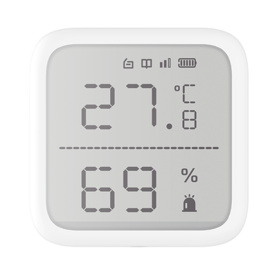 (AX PRO) Detector de Temperatura y Detector de Humedad Inalámbrico   2.7" de Tamaño   Uso en Interior   Rango de Detección desde  -35°C hasta 99°C