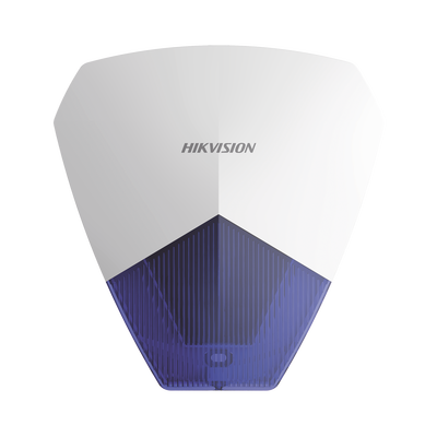 Sirena Estrobo Cableada Hikvision   Ideal para cualquier Panel de Alarma   Azul   105 dB   Proteccón IP54