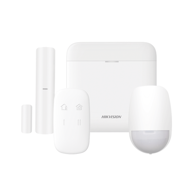 (AX PRO) KIT de Alarma AX PRO   Incluye: 1 Hub con bateria de respaldo   1 Sensor PIR   1 Contacto Magnético   1 Control Remoto   WiFi   Compatible con Hik-Connect P2P