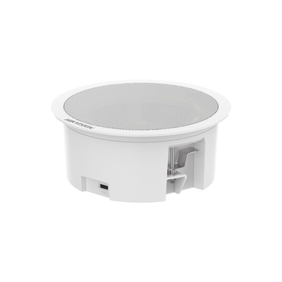 Altavoz Secundario para Montaje en Plafón   3 Watts   8 Ohms   Compatible con Altavoz IP HIKVISION   Uso en Interior