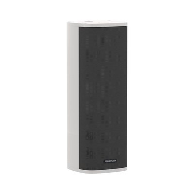 Altavoz IP tipo Columna   60 Watts   Para integración con Hik-Central Professional   Reproducción de Audio vía Red   IP66