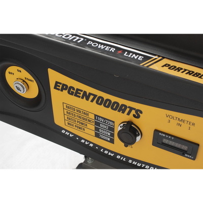 Generador a Gasolina   Planta de Emergencia con Encendido Automático, 6.5KW, 220Vac 2 Fases, Jaula con Ruedas para Fácil Traslado