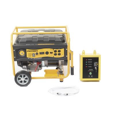 Generador a Gasolina   Planta de Emergencia con Encendido Automático, 6.5KW, 220Vac 2 Fases, Jaula con Ruedas para Fácil Traslado