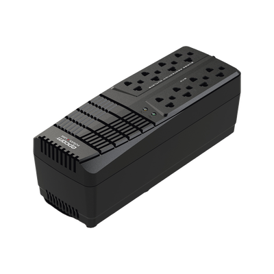 Regulador de Voltaje 1000 VA-500 W    4 Contactos con AVR   4 Contactos con Supresor de Picos   Protección RJ11
