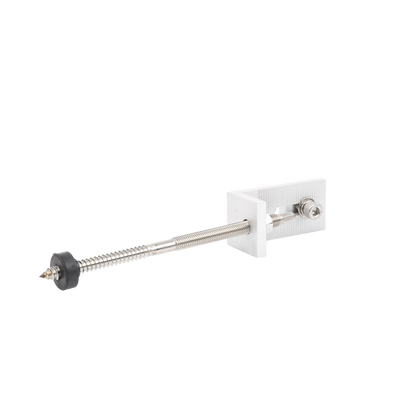Soporte L para riel 7 con tornillo  M10*200 para techo de lamina