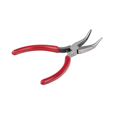 Pinza punta Curveada de 5” con Mango Forrado Plástico.