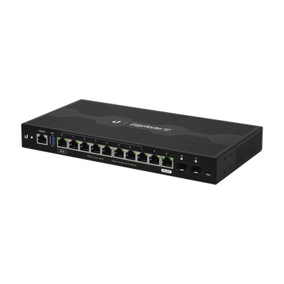 EdgeRouter 12, con 10 puertos 10 100 1000 Mbps + 2 puertos SFP, con funciones avanzadas de ruteo