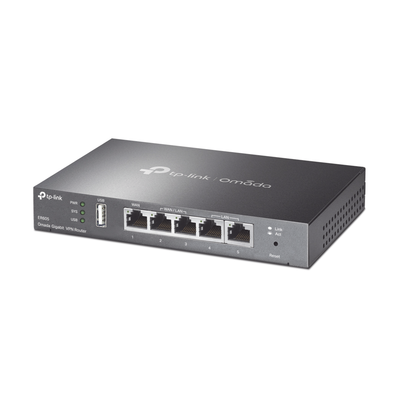 Router Omada VPN   SDN Multi-WAN Gigabit   1 Puerto WAN Gigabit   2 Puertos LAN Gigabit   2 Puertos configurables LAN WAN   150,000 Sesiones Concurrentes   Administración Centralizada OMADA o Stand-Alone   1 Puerto USB 2.0