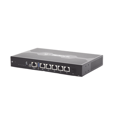 EdgeRouter 6 PoE pasivo 24 V, con 5 puertos 10 100 1000 Mbps + 1 puerto SFP, con funciones avanzadas de ruteo