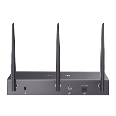 Router Omada VPN   SDN Multi-WAN Gigabit   1 Puerto WAN SFP Gigabit   1 Puerto WAN RJ45 Gigabit   2 Puertos LAN RJ45 Gigabit   2 Puertos Configurables LAN WAN   150,000 Sesiones Concurrentes   Administración Centralizada Omada o Stand-Alone
