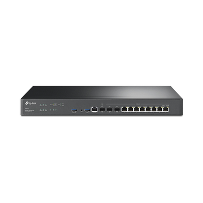 Router Omada VPN    SDN Multi-WAN 10G   1 Puerto WAN SFP+ 10G   1 Puerto WAN LAN SFP+ 10G   1 Puerto WAN LAN SFP 1G   8 puertos LAN WAN 1G   2 Puertos USB   2.3 Millones Sesiones Concurrentes   Administración Centralizada OMADA SDN.