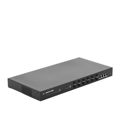 Switch EdgeMAX Administrable de 12 puertos SFP Gigabit + 4 x RJ45 Gigabit, con funciones avanzadas de Capa 2