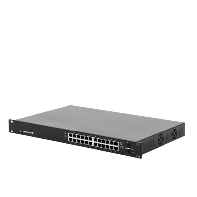 Switch EdgeMAX administrable de 24 puertos Gigabit con PoE+ PoE Pasivo 24V + 2 Puertos SFP, 250 W