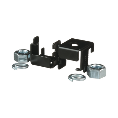Soporte para Montaje en Charola Tipo Escalerilla, Compatible con Rieles de 9.5 x 38.1 mm o 9.5 x 50.8 mm, Uso Con Varilla Roscada de 5 8", Color Negro
