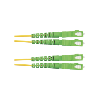 Jumper de Fibra Optica Monomodo 9 125 OS2, SC APC-SC APC Duplex, OFNR (Riser), Color Amarillo, 2 Metros