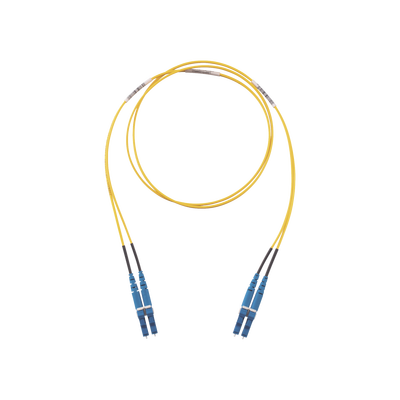 Jumper de Fibra Optica Monomodo 9 125 OS2, LC-LC Duplex, LSZH, Color Amarillo, 10 Metros