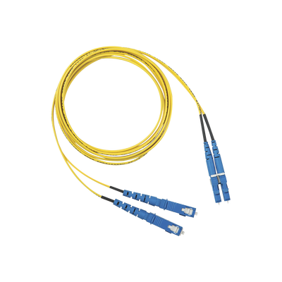 Jumper de Fibra Optica Monomodo 9 125 OS2, LC-SC Duplex, OFNR (Riser), Color Amarillo, 3 Metros