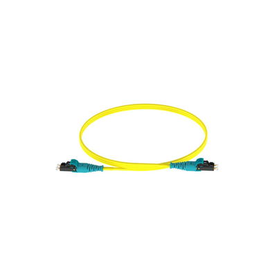Jumper de Fibra Optica Monomodo 9 125 OS2, LC-LC Duplex Push Pull, OFNR (Riser), Color Amarillo, 3 Metros