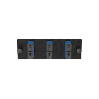 Placa Acopladora de Fibra Optica FAP, Con 3 Conectores SC Duplex (6 Fibras), Para Fibra Monomodo OS1 OS2, Color Azul