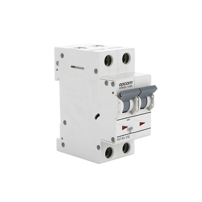 Protección Térmica  Interruptor 2P, 32A,  Corriente Alterna  400 V CA para Aplicación Fotovoltaica Montaje Riel DIN