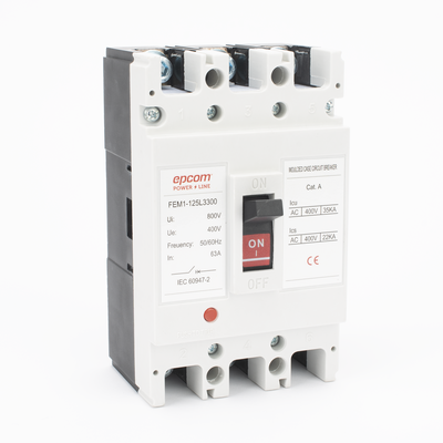 Protección Térmica  Interruptor 3P, 100A,  Corriente Alterna  690 V CA Trifásica.