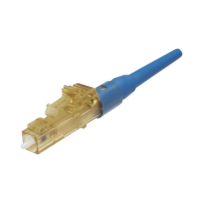 Conector de Fibra Óptica LC Simplex OptiCam, Monomodo 9 125 OS2, Pre-pulido, Color Azul