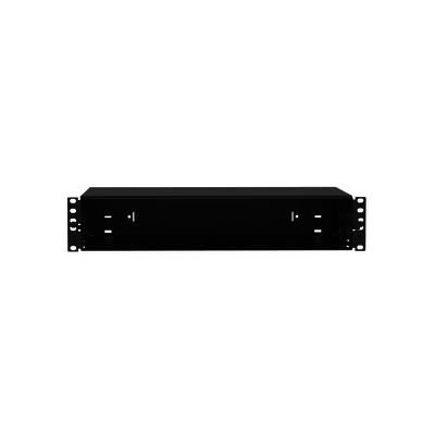 Panel de Distribución de Fibra Óptica, Acepta 8 Casetes QuickNet o Placas FAP FMP con Panel CFAPPBL2 (No Incluido), Bandeja Fija, Hasta 192 Fibras, Color Negro, 2UR
