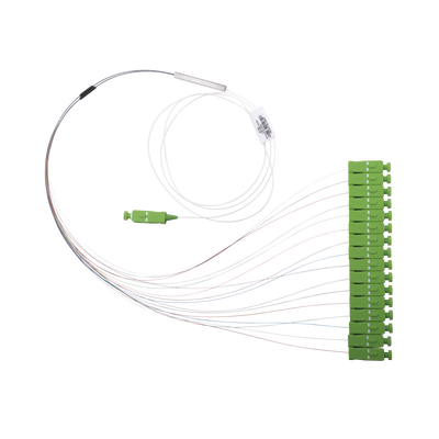 Divisor Óptico (Splitter) Tipo PLC, de 1x16, Con Conector de Entrada SC APC y Conectores de Salida SC APC
