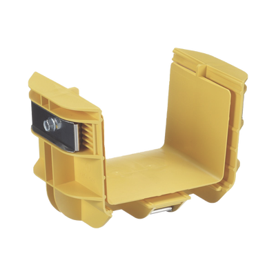 Union Recta "Cople", Para Canaleta FiberRunner™ 4X4, Color Amarillo
