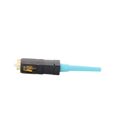 Conector de Fibra Óptica SC Simplex OptiCam, Multimodo 50 125 OM3 OM4, Pre-pulido, Color Aqua