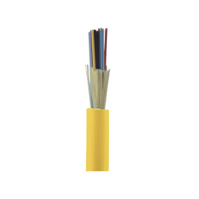 Cable de Fibra Óptica de 24 hilos, Monomodo OS2 9 125, Interior, Tight Buffer 900um, No Conductiva (Dieléctrica), OFNP (Plenum), Precio Por Metro