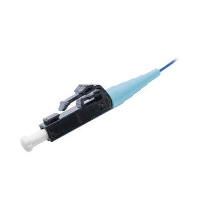 Pigtail de Fibra Óptica LC Simplex, Multimodo OM3 50 125, 900um, Color Aqua, 1 Metro