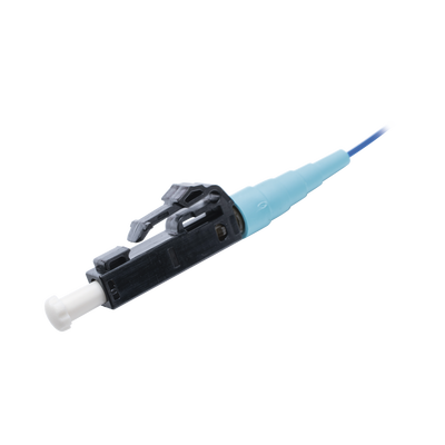 Pigtail de Fibra Óptica LC Simplex, Multimodo OM3 50 125, 900um, Color Aqua, 3 Metros
