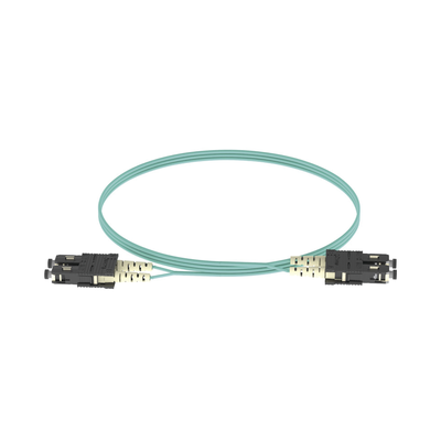 Jumper de Fibra Optica Multimodo 50 125 OM3, SC-SC Duplex, OFNR (Riser), Color Aqua, 3 Metros