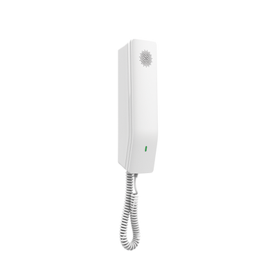 Teléfono IP para Hoteles   Altavoz HD   2 Cuentas y Líneas SIP   10 Teclas de Marcación Rápida   3 Teclas Programables   Códec OPUS   Gestión GDMS   Instalación en Escritorio y Pared   PoE 100 Mbps