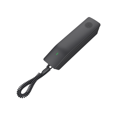 Teléfono IP para Hoteles   Altavoz HD   2 Cuentas y Líneas SIP   10 Teclas de Marcación Rápida   3 Teclas Programables   Códec OPUS   Gestión GDMS   Instalación en Escritorio y Pared   PoE 100 Mbps
