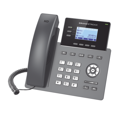 Teléfono IP Grado Operador, 3 líneas SIP con 6 cuentas, puertos Gigabit PoE, codec Opus, IPV4 IPV6 con gestión en la nube GDMS