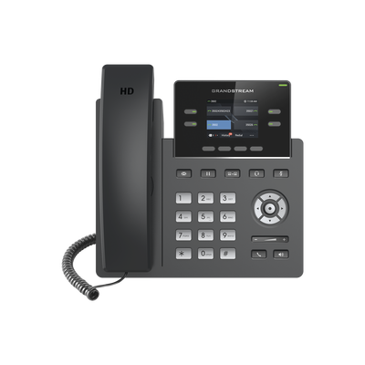 Teléfono IP Grado Operador, 4 líneas SIP con 2 cuentas, pantalla a color 2.4", codec Opus, IPV4 IPV6 con gestión en la nube GDMS