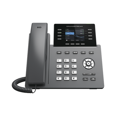 Teléfono IP Wi-Fi, Grado Operador, 8 líneas SIP con 4 cuentas, pantalla a color 2.8", puertos Gigabit, Bluetooth, PoE, codec Opus, IPV4 IPV6 con gestión en la nube GDMS
