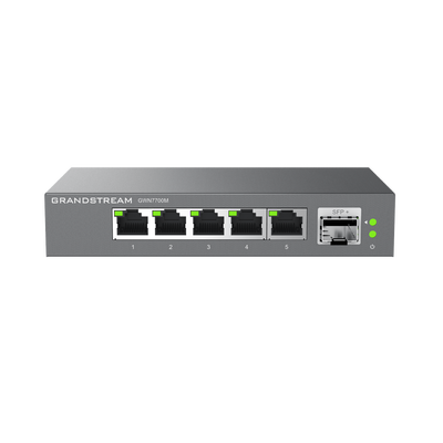 Switches de red Multi-Gigabit de 2.5G No Administrable   5 Puertos RJ45 de 100 1000 2500Mbps   1 puerto de fibra SFP+