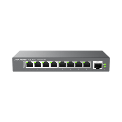 Switches de red Multi-Gigabit de 2.5G No Administrable   8 Puertos RJ45 de 100 1000 2500Mbps   1 puerto de fibra SFP+