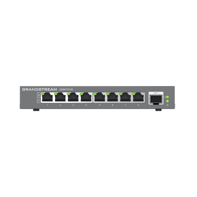 Switches de red Multi-Gigabit de 2.5G No Administrable   8 Puertos RJ45 de 100 1000 2500Mbps   1 puerto de fibra SFP+