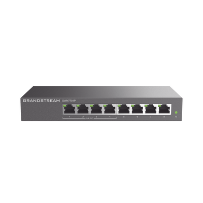 Switch PoE+ Gigabit No Administrable   8 puertos 10 100 1000 Mbps   4 puertos PoE+    hasta 60W