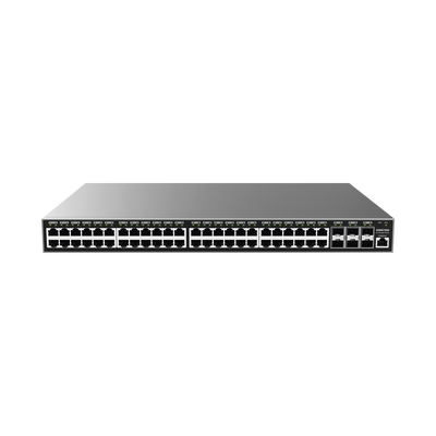 Switch Gigabit  Administrable   48 puertos 10 100 1000 Mbps + 6 Puertos SFP+   Compatible con GWN Cloud.