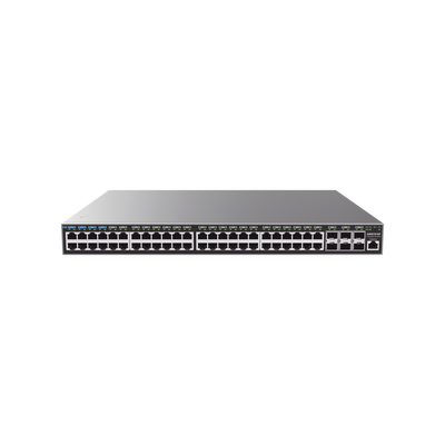 Switch Capa 3 PoE+ Administrable   48 puertos 10 100 1000 Mbps + 6 Puertos SFP+ de 10 Gigabits   Hasta 740W   Compatible con GWN Cloud.