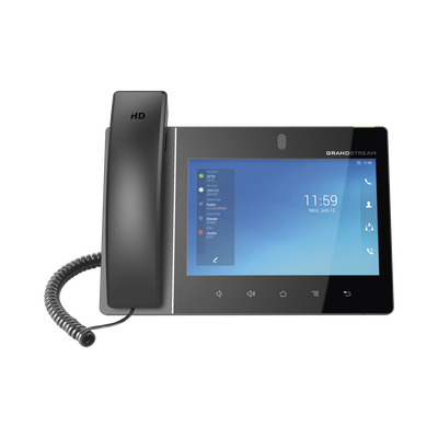 Teléfono IP Android 11, 16 líneas SIP con 16 cuentas, pantalla táctil  8", puertos Gigabit, Wi-Fi, Bluetooth, PoE, codec Opus, IPV4 IPV6 con gestión en la nube GDMS